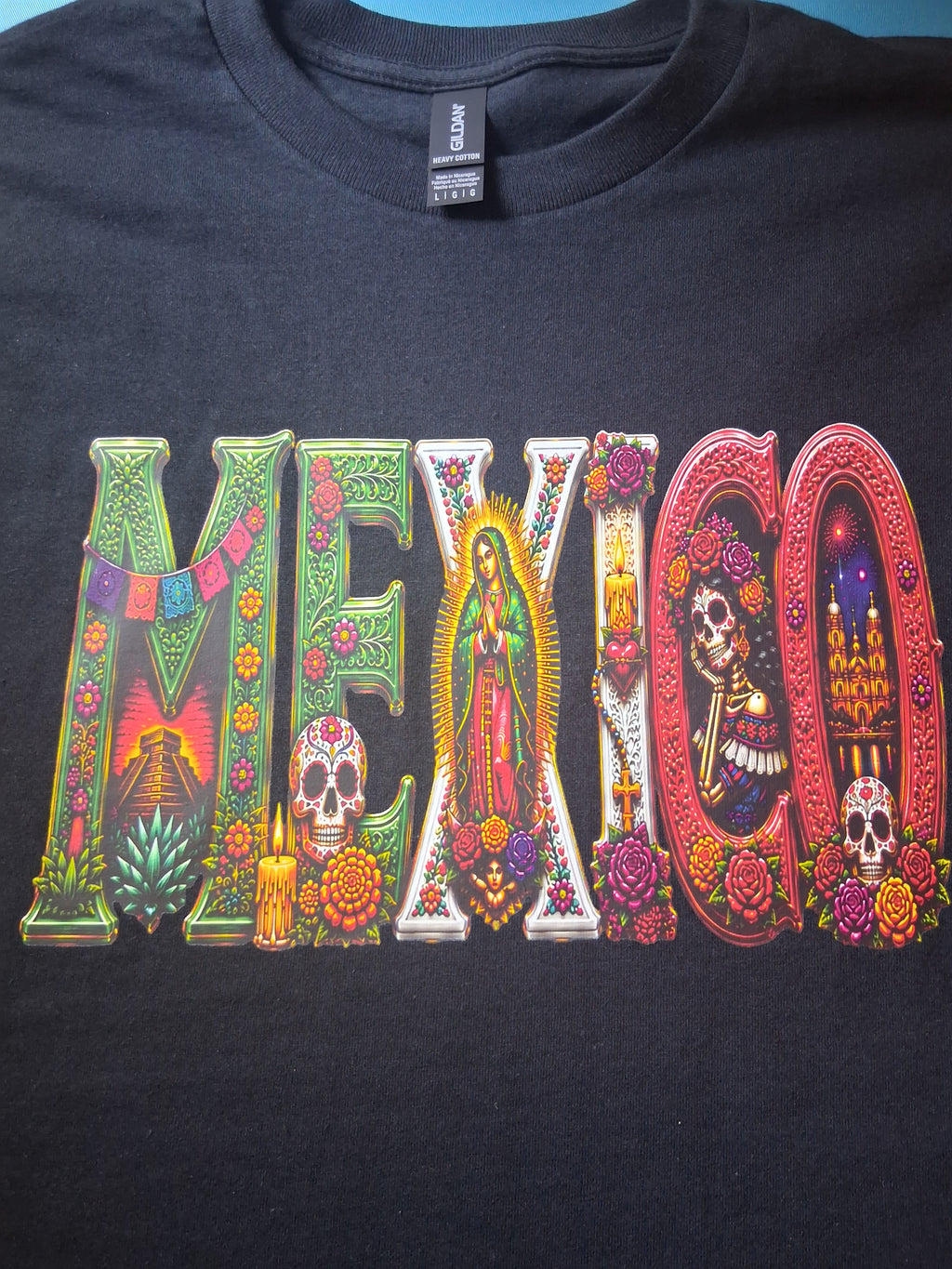 Mexico Heritage Shirt | Virgen de Guadalupe, Catrina, Floral Designs