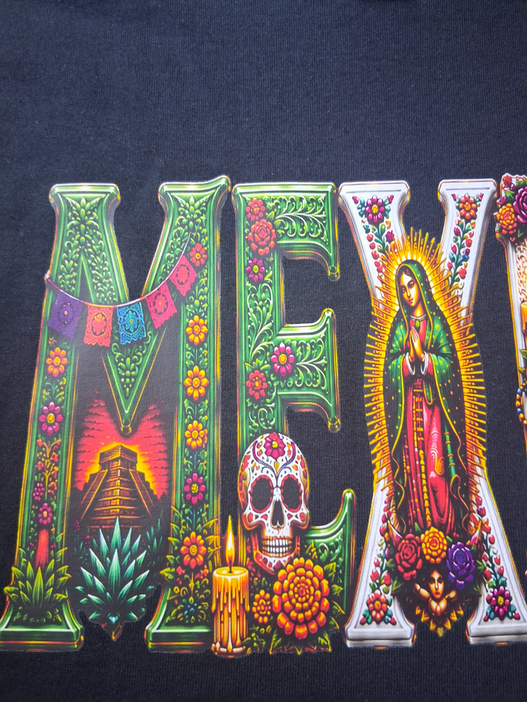 Mexico Heritage Shirt | Virgen de Guadalupe, Catrina, Floral Designs