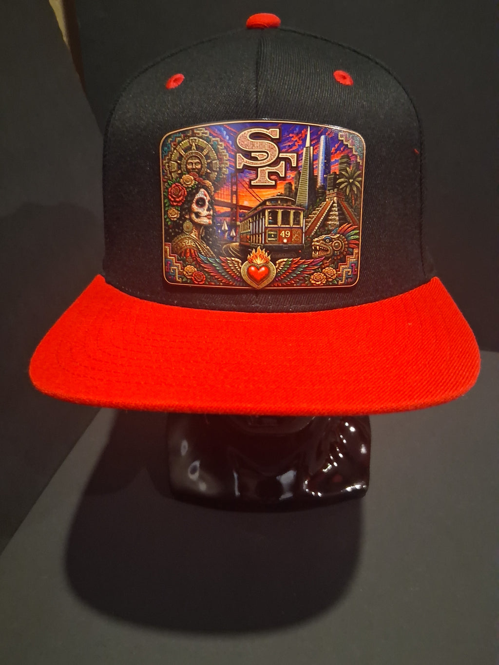 San Francisco Heritage Snapback Hat | Chicano Art Inspired Fan Cap