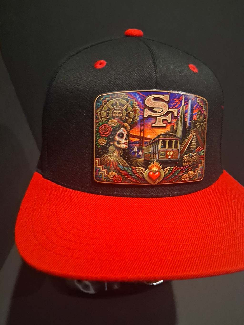 San Francisco Heritage Snapback Hat | Chicano Art Inspired Fan Cap