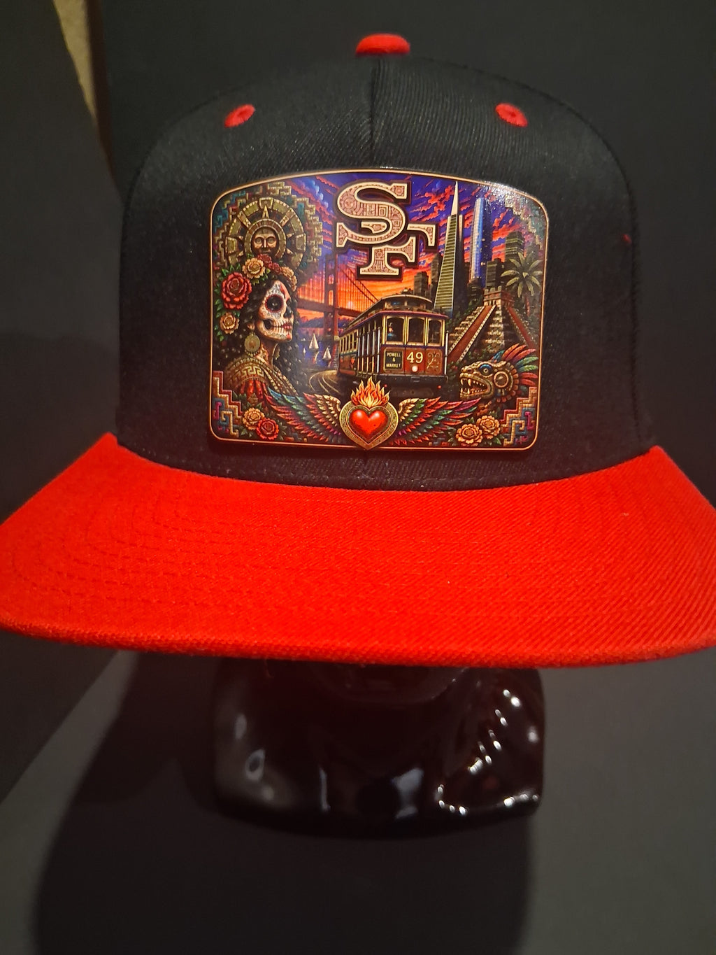 San Francisco Heritage Snapback Hat | Chicano Art Inspired Fan Cap