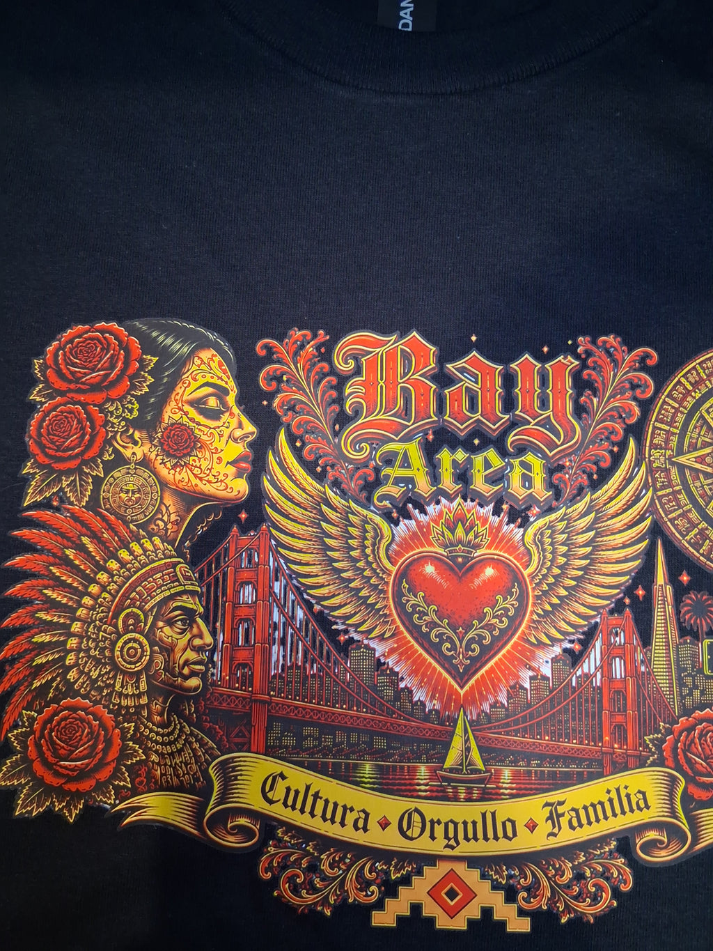 Cultura Orgullo Familia Tee | Bay Area Chicano Aztec Lowrider Graphic Shirt