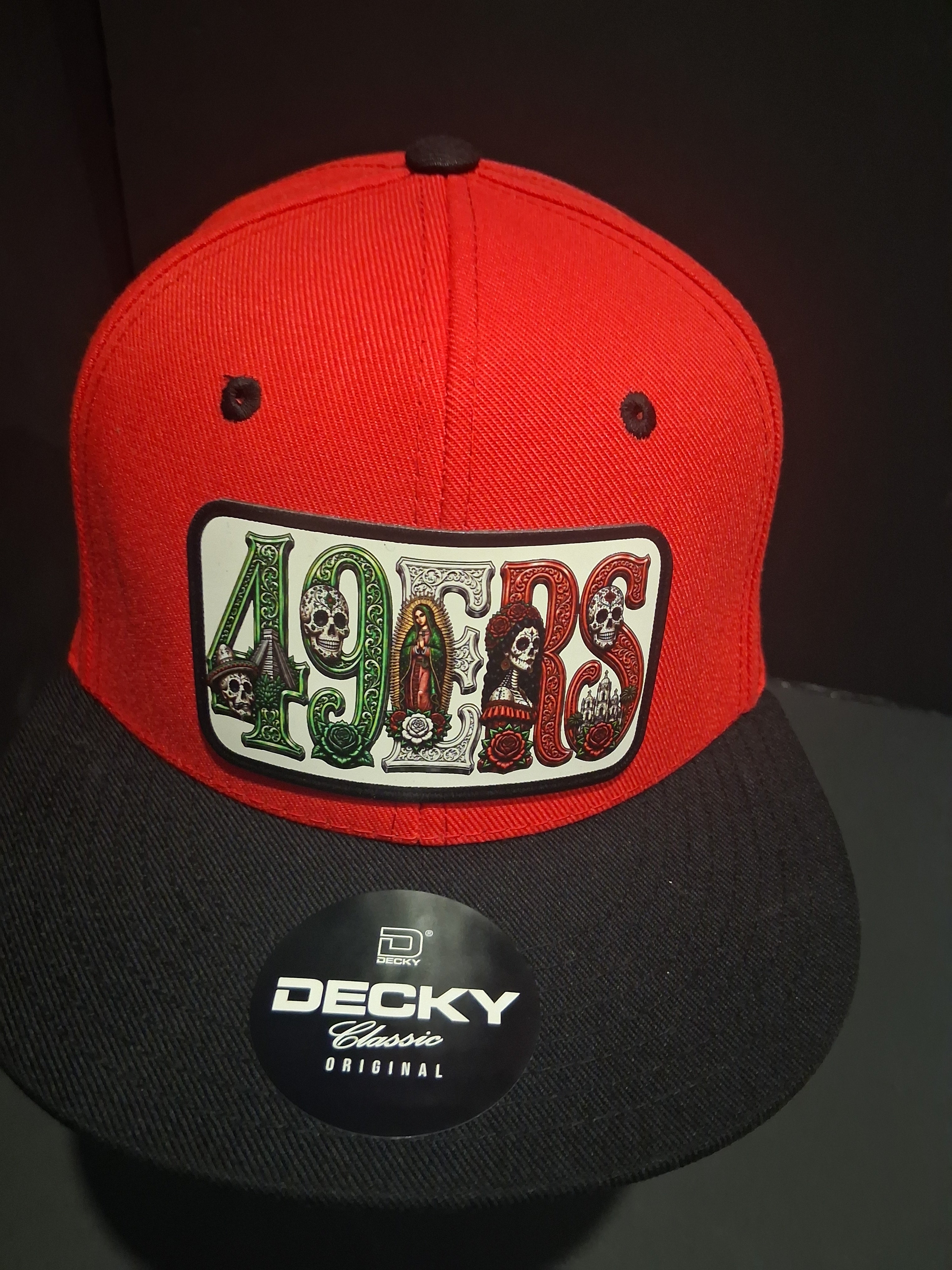 49ERS  Día de los Muertos Snapback Hat | Chicano Style Custom Patch Cap