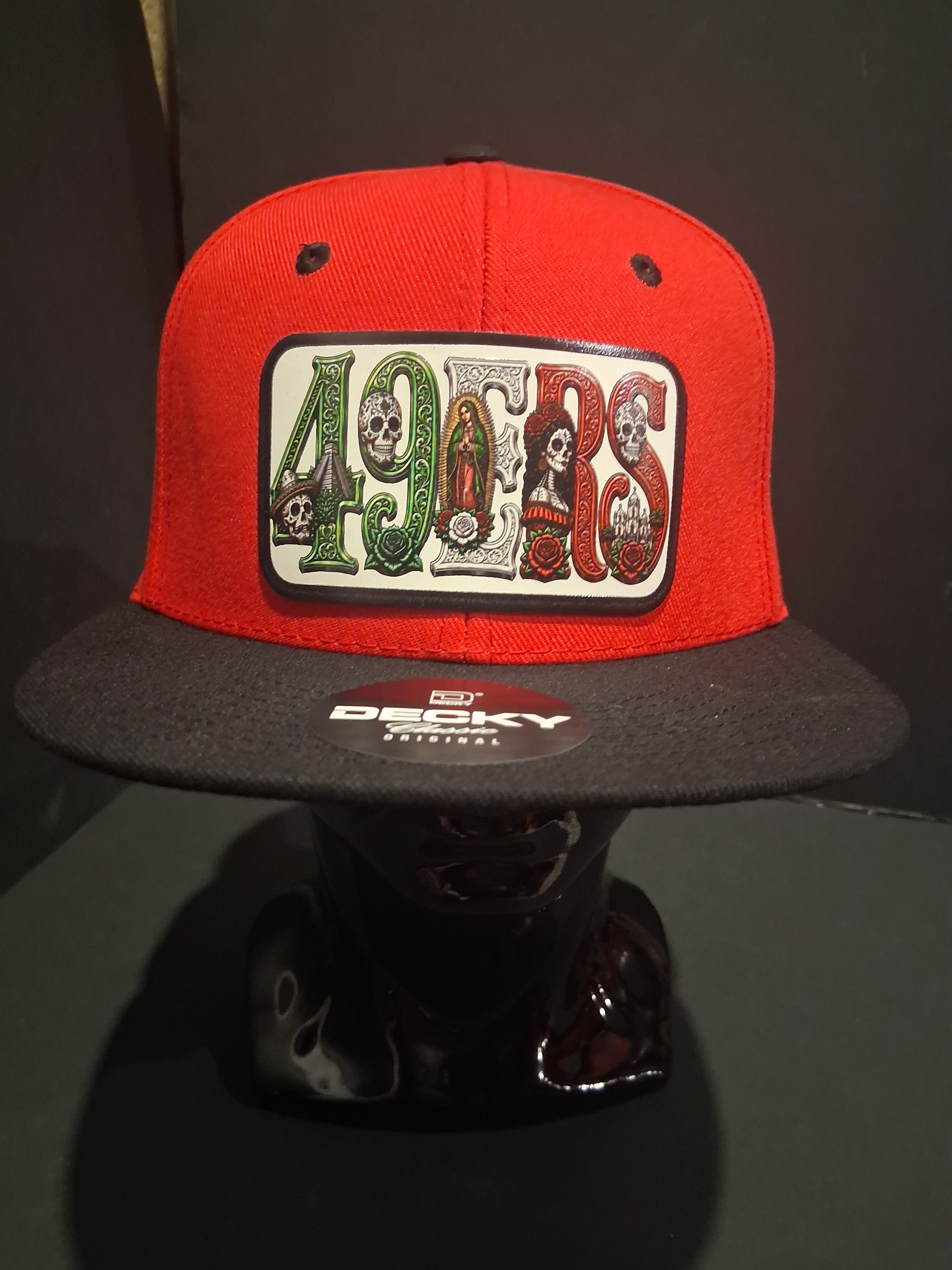 49ERS  Día de los Muertos Snapback Hat | Chicano Style Custom Patch Cap