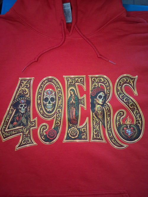 49ERS Día de los Muertos Premium Hoodie – Wear Your Faithful Pride in Style