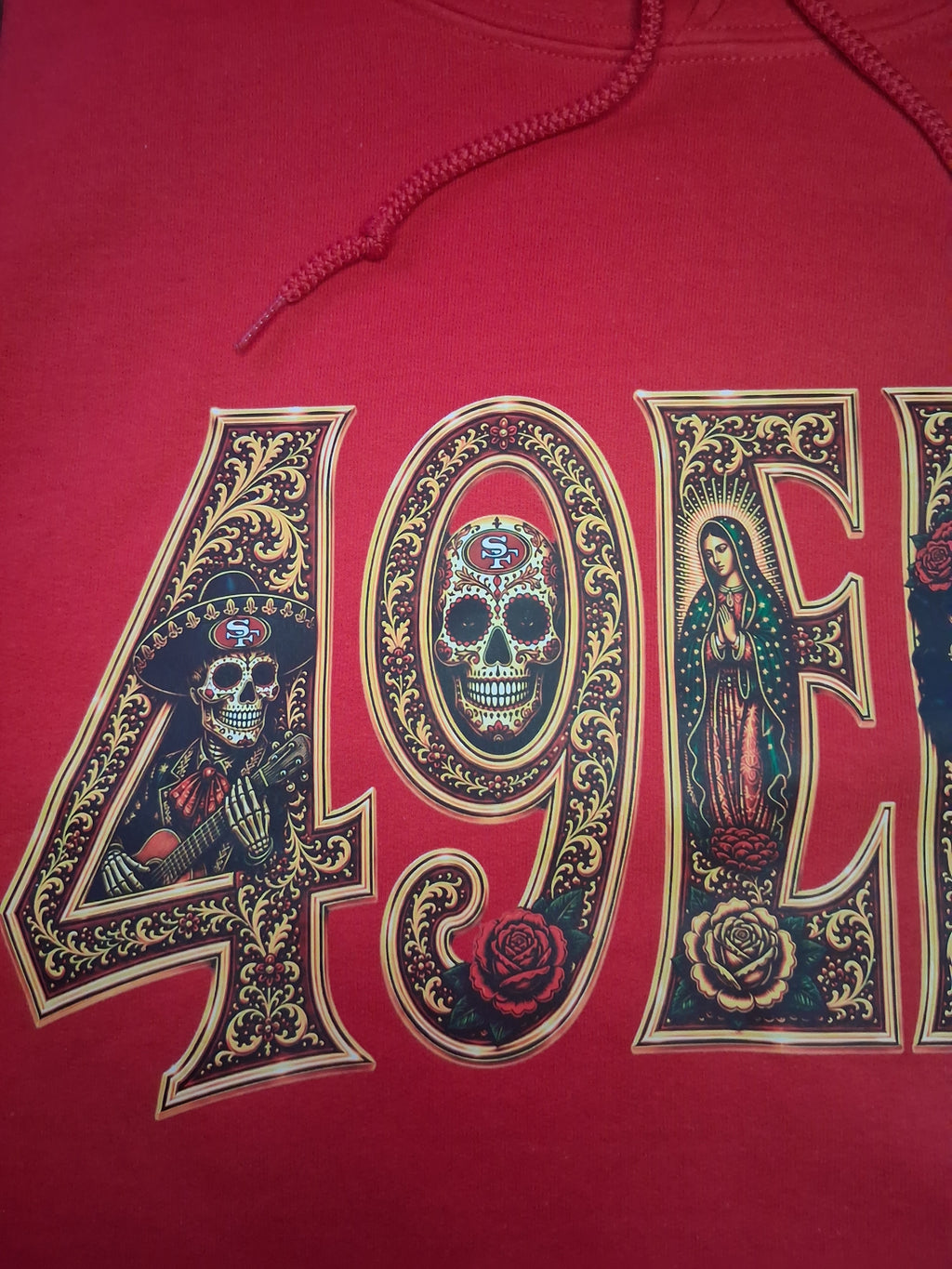 49ERS Día de los Muertos Premium Hoodie – Wear Your Faithful Pride in Style