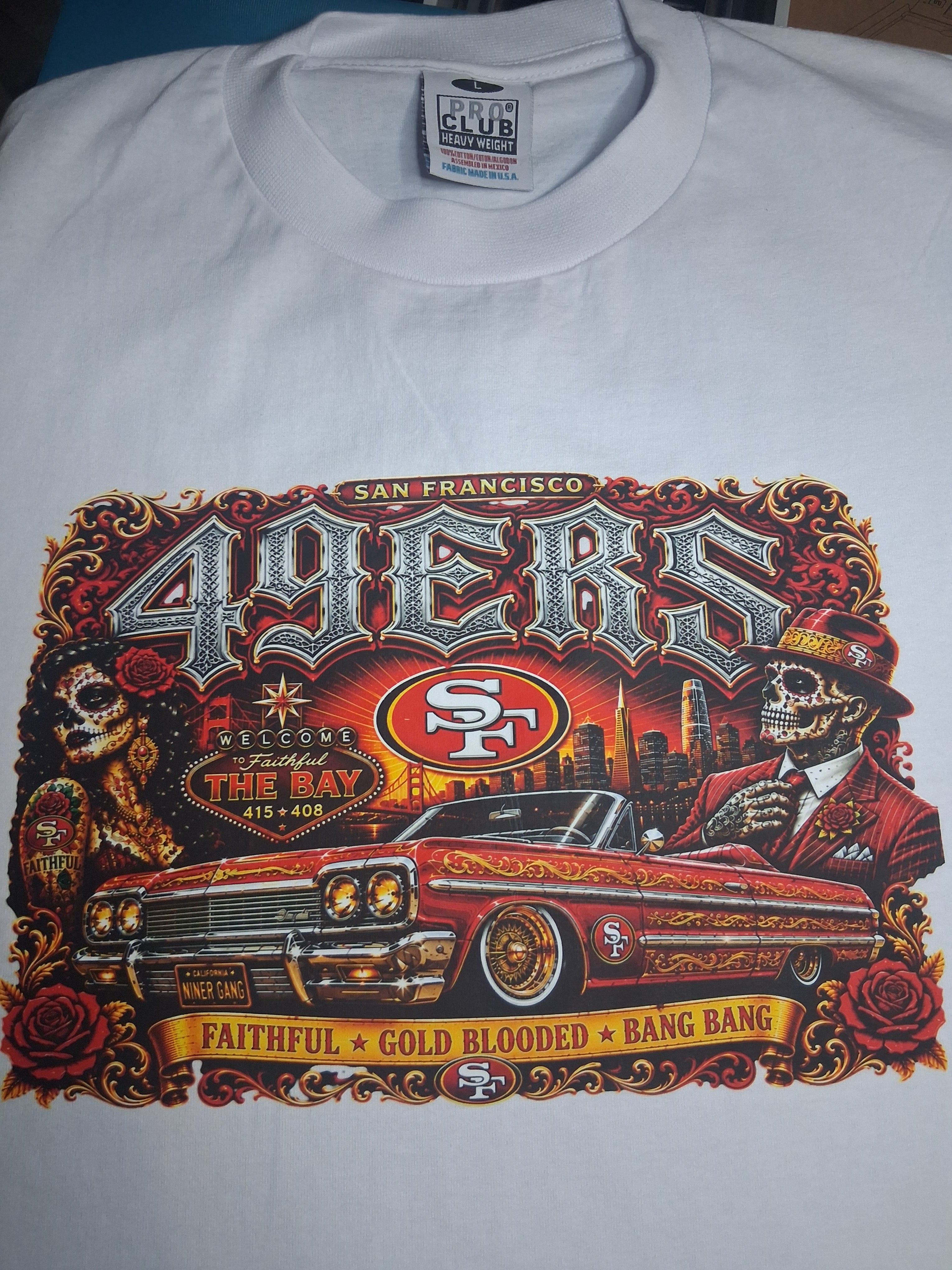 49ERS Catrinas Lowrider Premium Pro Club T-Shirt | Casa Tonalli