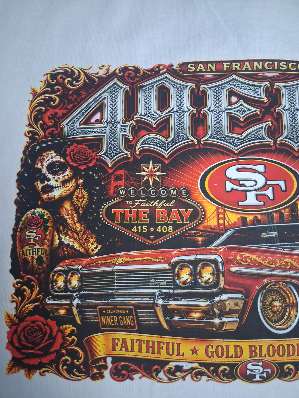 49ERS Catrinas Lowrider Premium Pro Club T-Shirt | Casa Tonalli