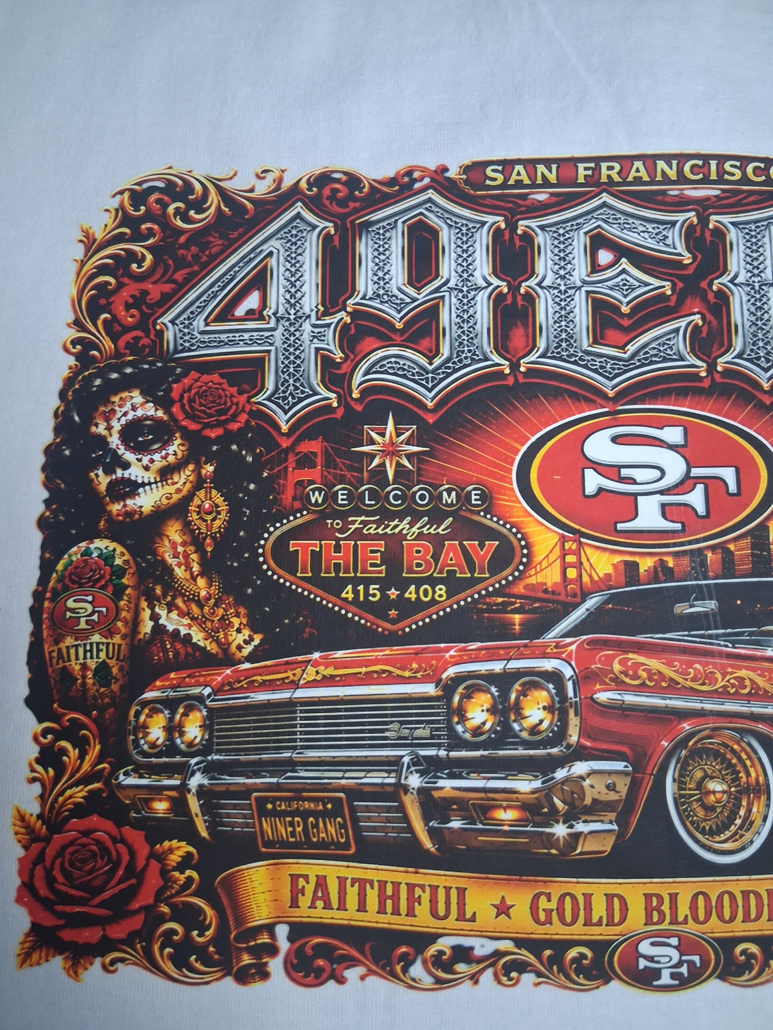 49ERS Catrinas Lowrider Premium Pro Club T-Shirt | Casa Tonalli