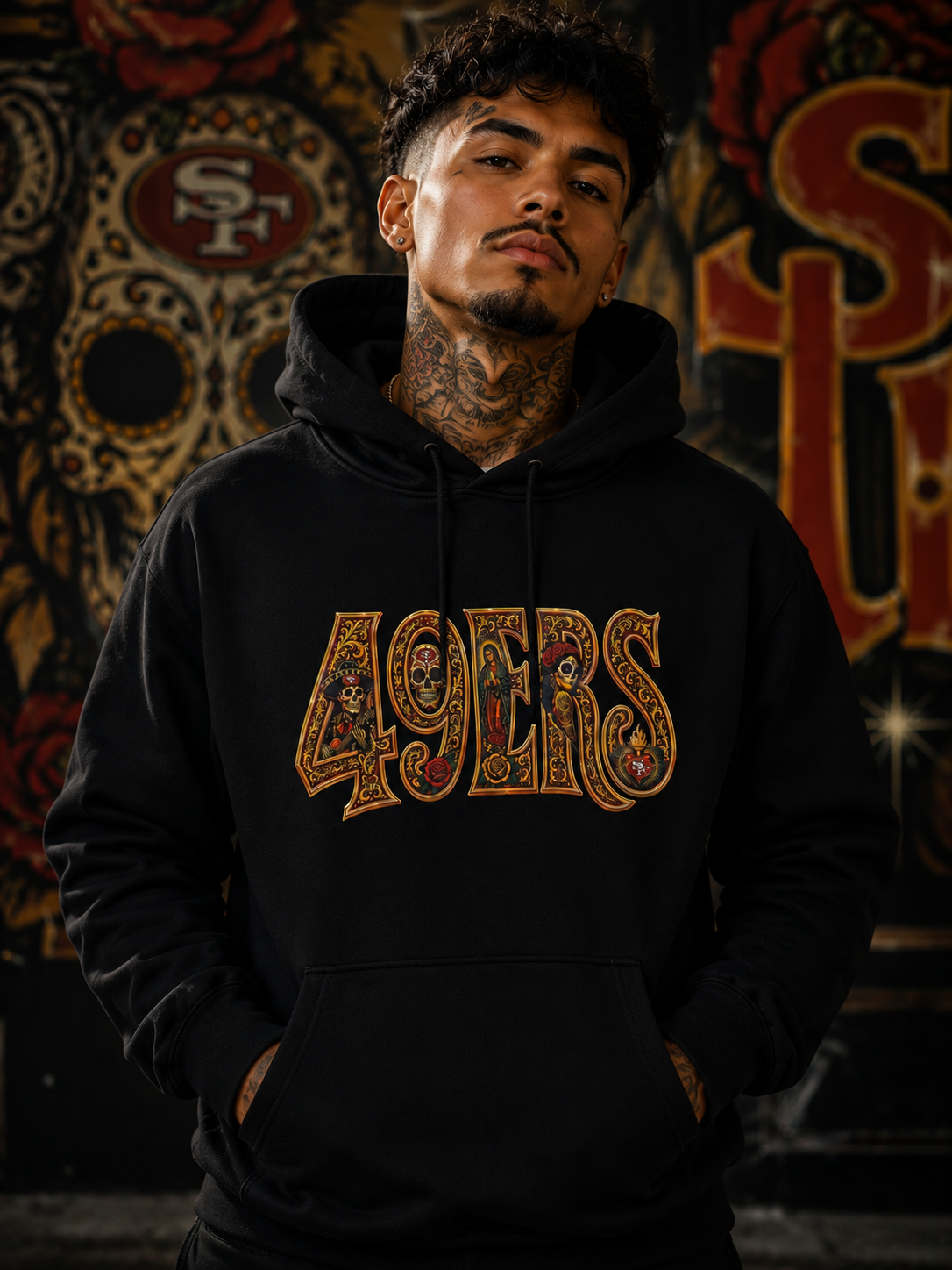 49ERS Día de los Muertos Premium Hoodie – Wear Your Faithful Pride