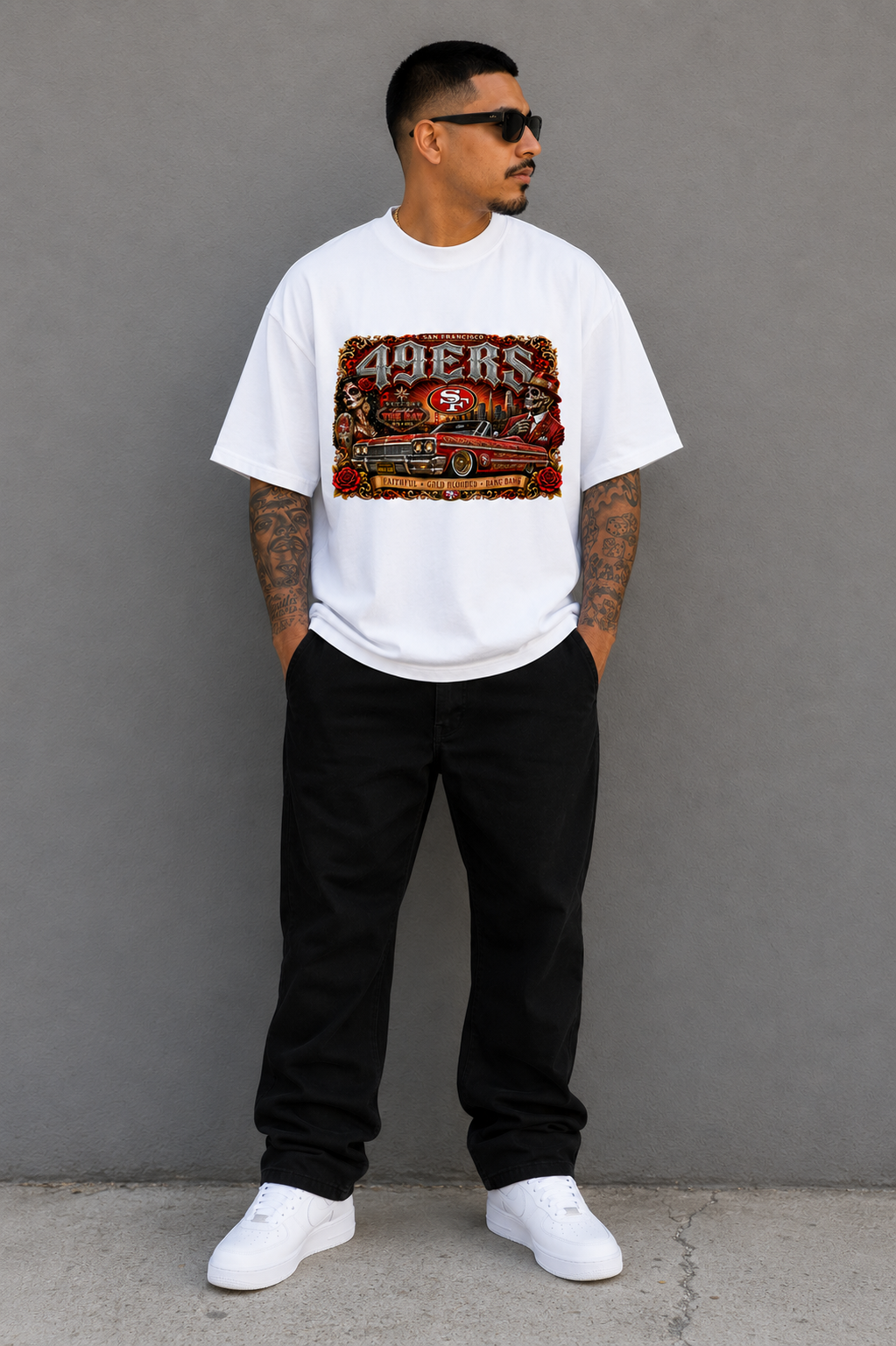 49ERS Catrinas Lowrider Premium Pro Club T-Shirt | Casa Tonalli