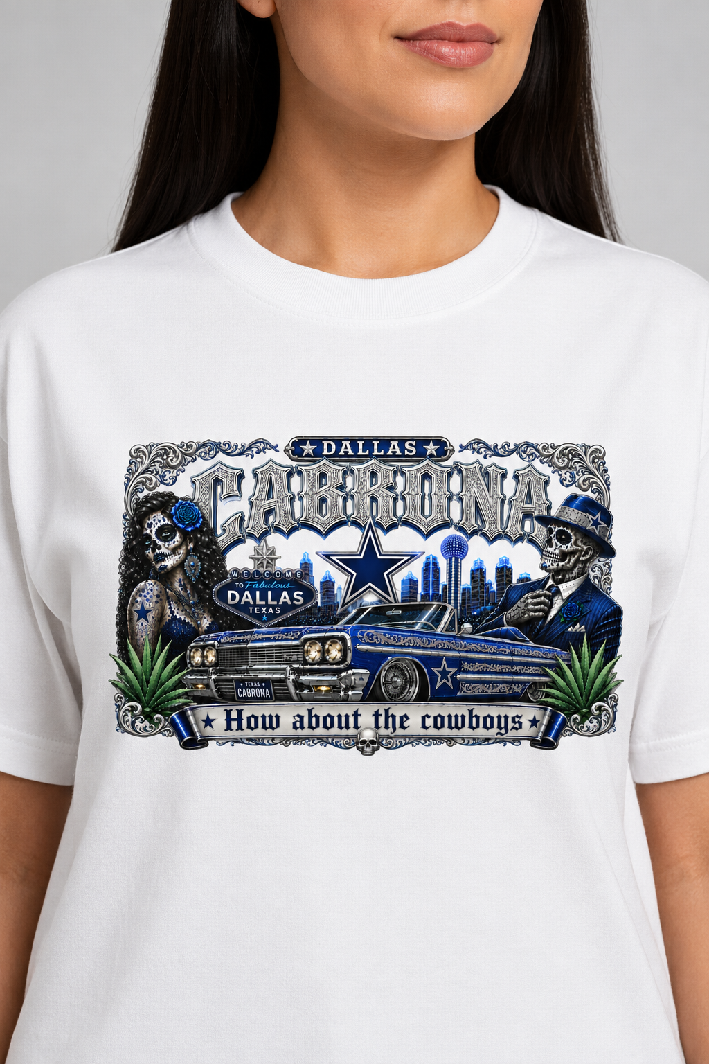 Dallas Cabrona Chicano Lowrider T-Shirt