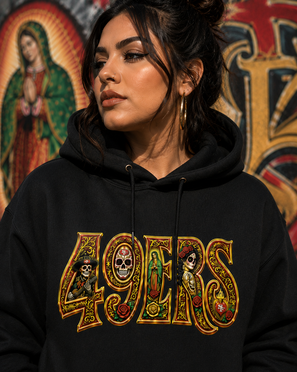 49ERS Día de los Muertos Premium Hoodie – Wear Your Faithful Pride