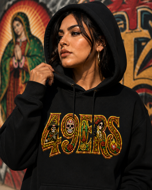 49ERS Día de los Muertos Premium Hoodie – Wear Your Faithful Pride