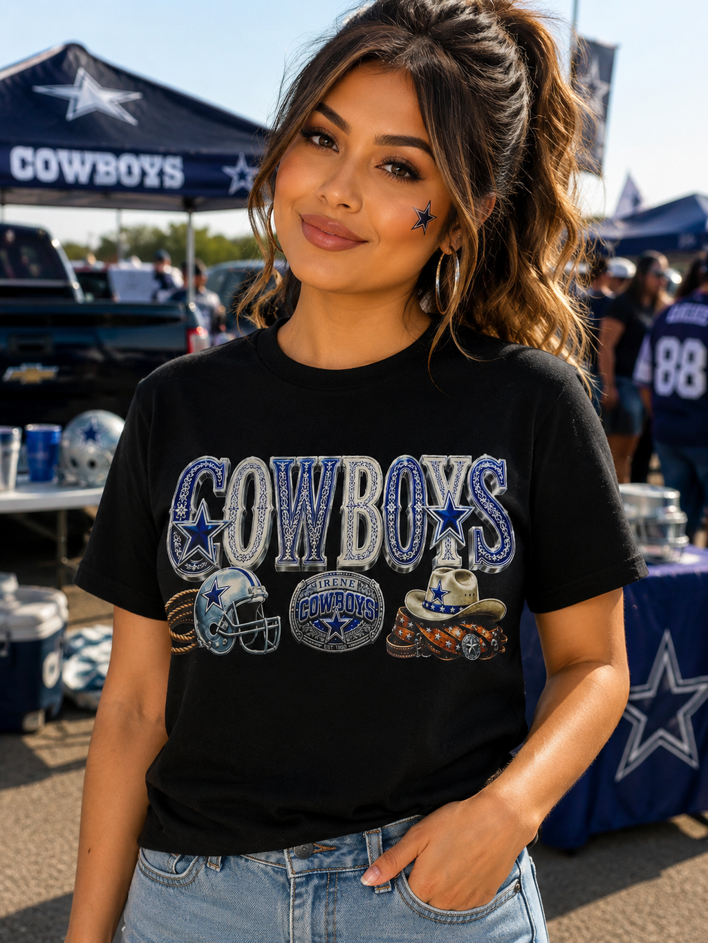 Custom Cowboys Belt Buckle Name T-Shirt
