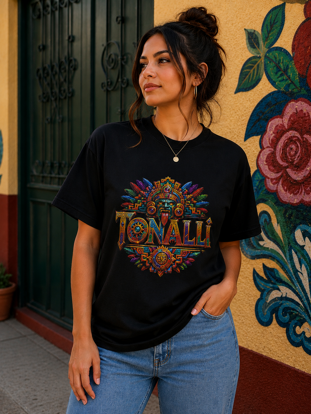TONALLI Aztec Heritage T-Shirt | Mexican Culture Streetwear Tee
