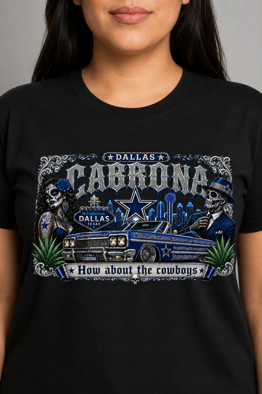 Dallas Cabrona Chicano Lowrider T-Shirt
