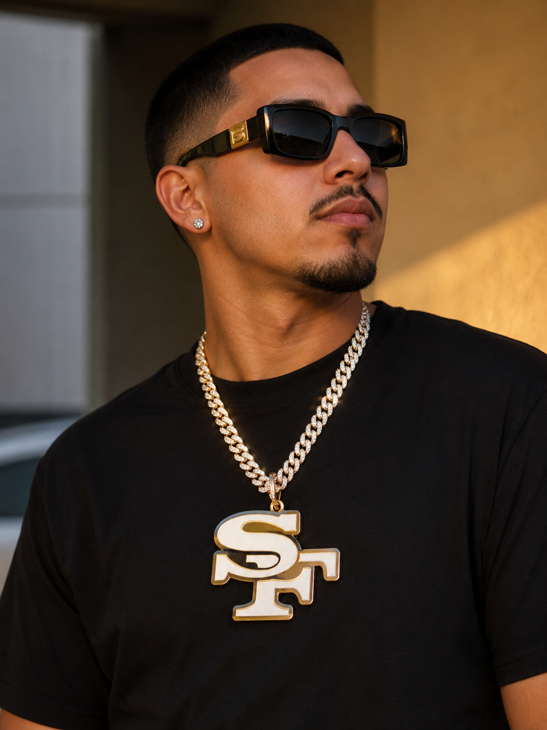 🏈 San Francisco Faithful Iced-Out SF Pendant Chain