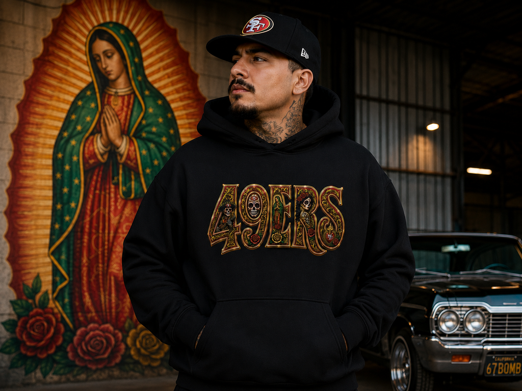 49ERS Día de los Muertos Premium Hoodie – Wear Your Faithful Pride
