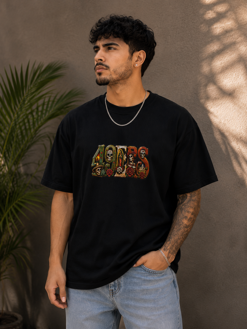 49ERS Día de los Muertos Graphic T-Shirt | Chicano Streetwear Tee