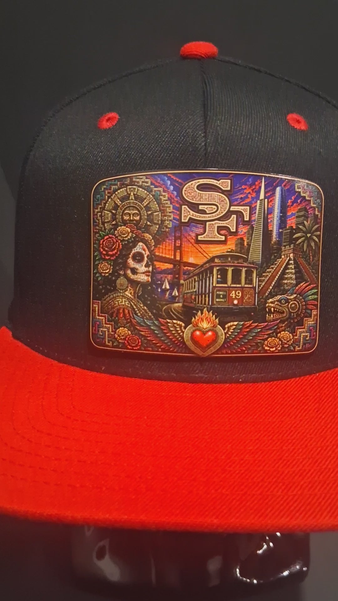San Francisco Heritage Snapback Hat | Chicano Art Inspired Fan Cap