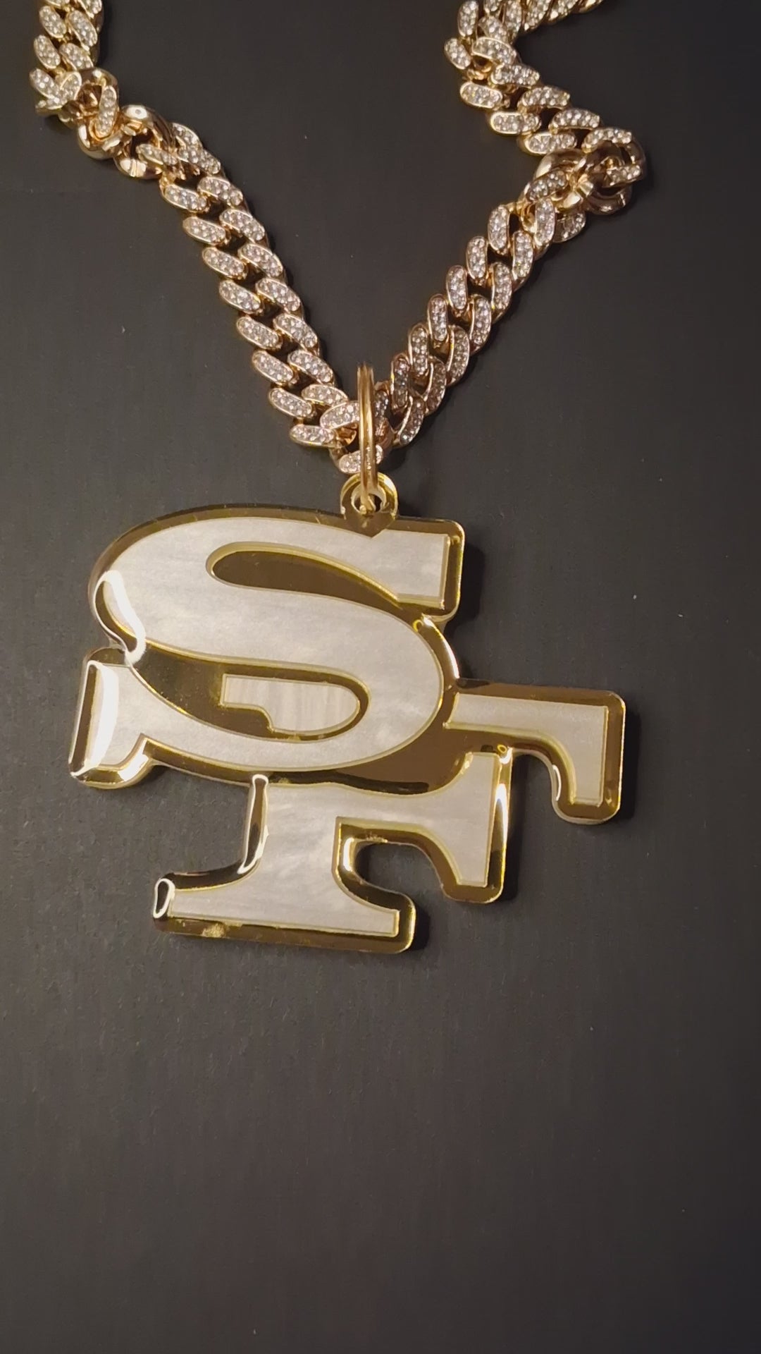 🏈 San Francisco Faithful Iced-Out SF Pendant Chain