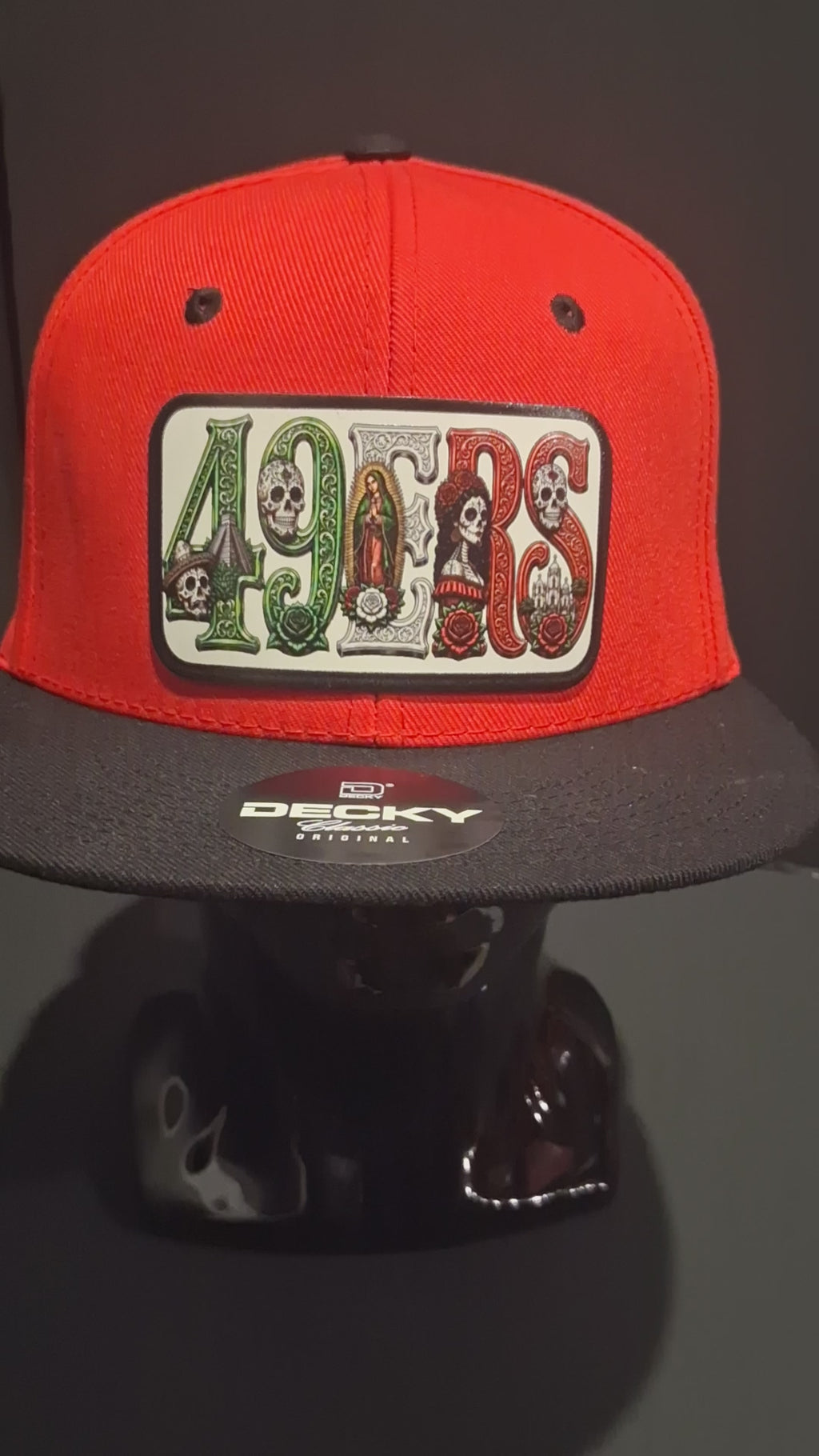 49ERS  Día de los Muertos Snapback Hat | Chicano Style Custom Patch Cap