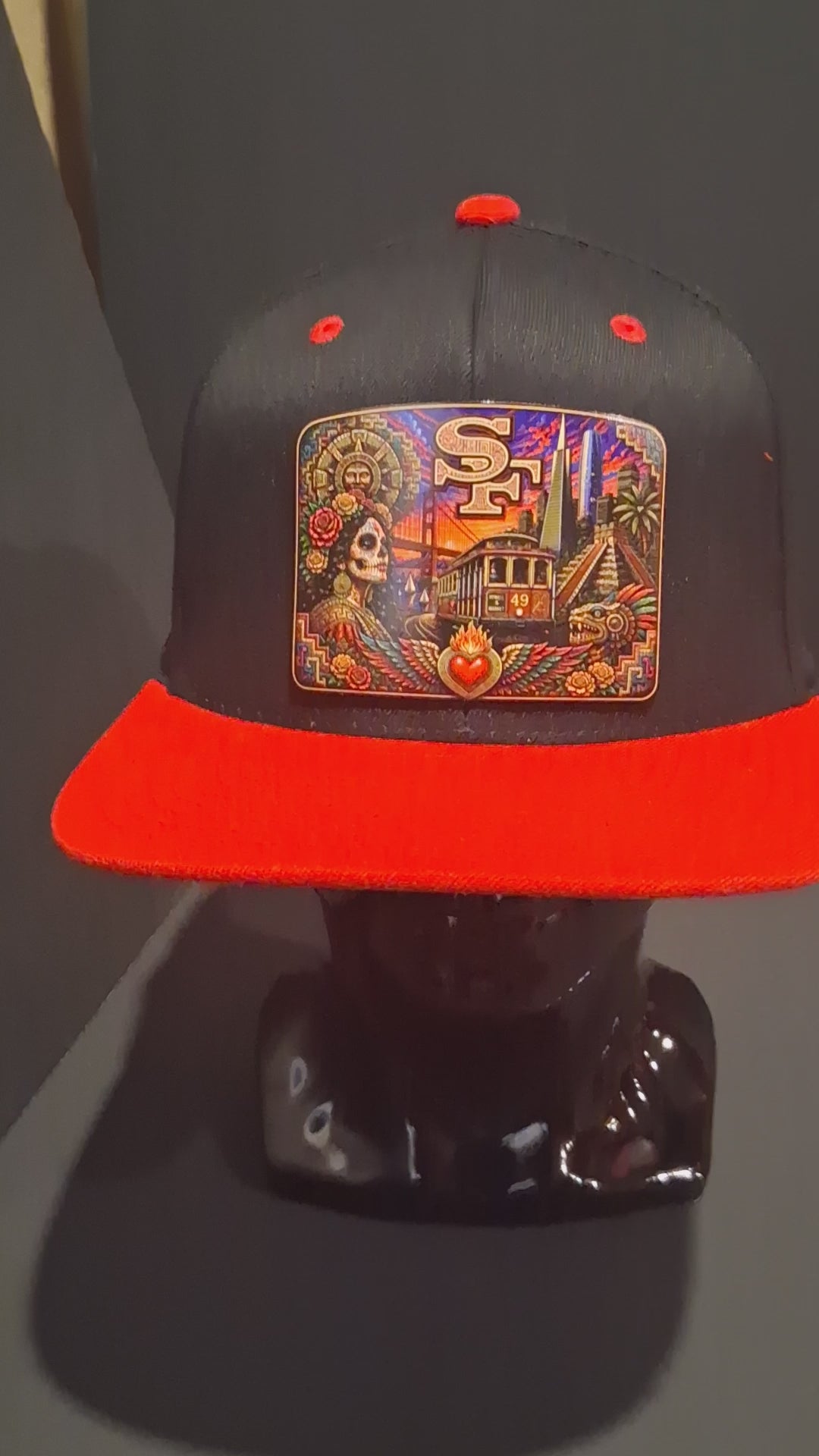 San Francisco Heritage Snapback Hat | Chicano Art Inspired Fan Cap