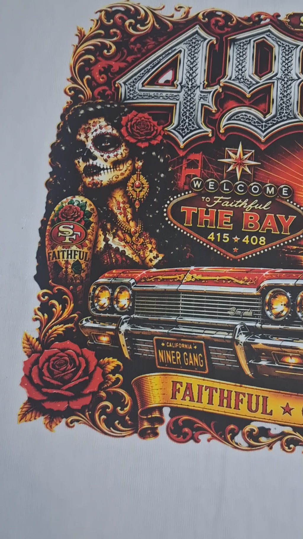 49ERS Catrinas Lowrider Premium Pro Club T-Shirt | Casa Tonalli