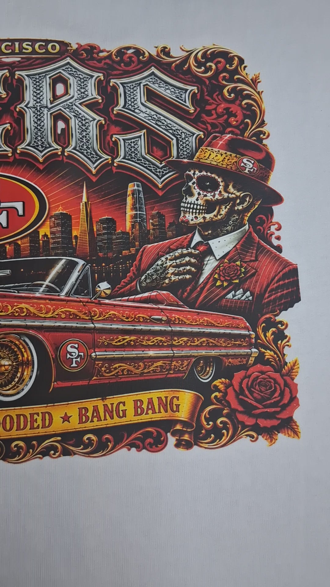 49ERS Catrinas Lowrider Premium Pro Club T-Shirt | Casa Tonalli