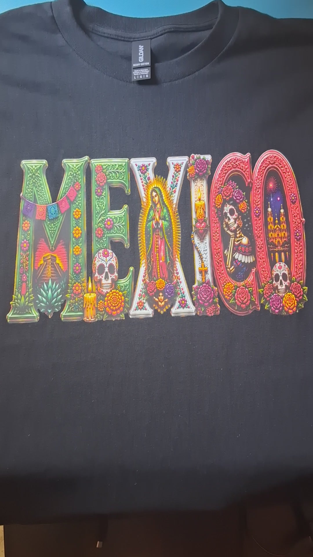 Mexico Heritage Shirt | Virgen de Guadalupe, Catrina, Floral Designs